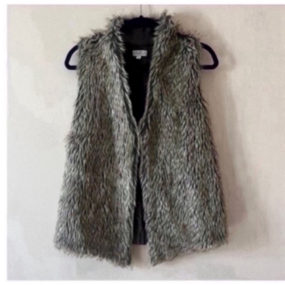Joseph A Brown Faux Fur Vest